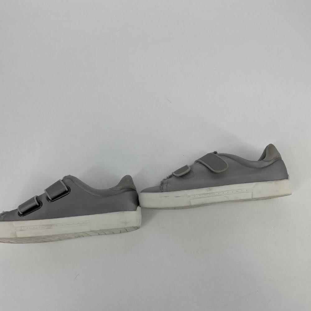 Joie Diata Satin silver platform Velcro sneakers 37.5 - Picture 3 of 16